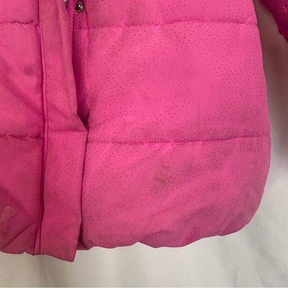 Disney Princess Puffer Winter Coat Jacket Toddler Small Hooded Embroidered Pink‎ - Picture 6 of 16